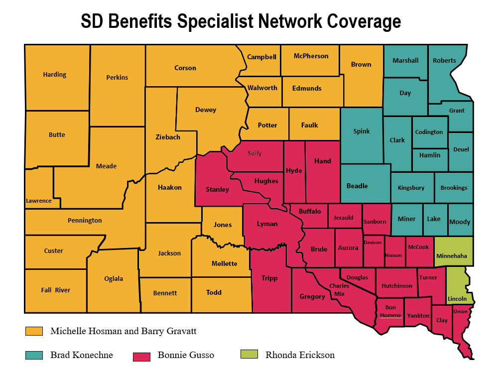 SD Benefits Specialist Network Coverage